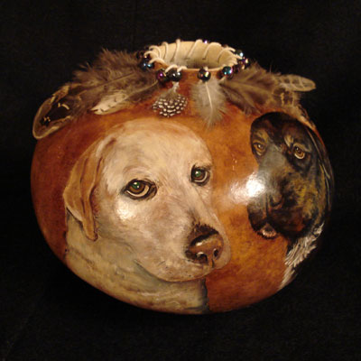 Acrylic Painting on Gourd Acrylic Painting on Gourd