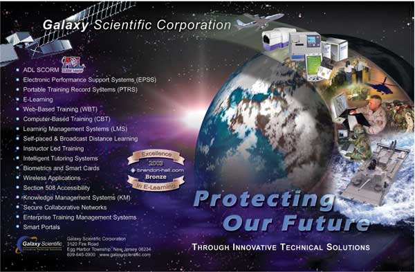 Printed Magazine Ad for Galaxy Scientific Corp.