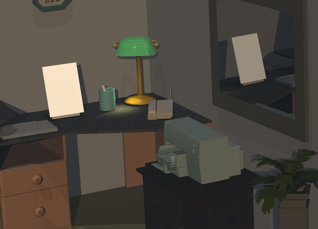 3D Office Created in Autodesk Maya