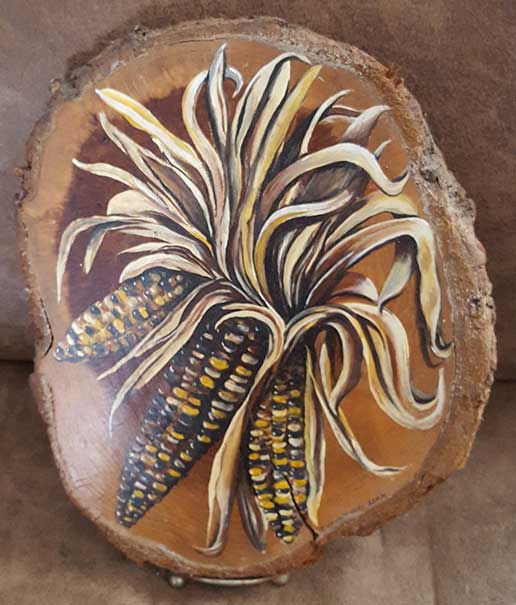 Acrylic painting on wood