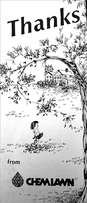 Pen and ink drawing for pamphlet