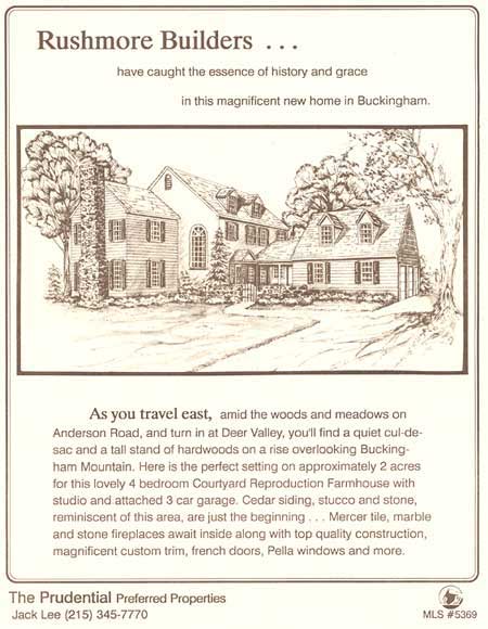 Pen and ink drawing for a Realtor brochure